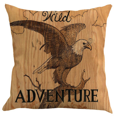 

Linen Animal single-sided printed pillowcase Rustic Style Decorative Throw Pillow Cover Old-Fashioned Pillowcase For Home