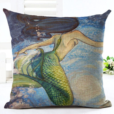 

Marine Animal Cotton Linen Pillowcase Sofa Cushion Cover Home Decoration