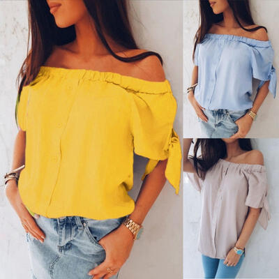 

Women Short Sleeve Loose T Shirts Fashion Ladies Summer Casual Blouse Tops Shirt