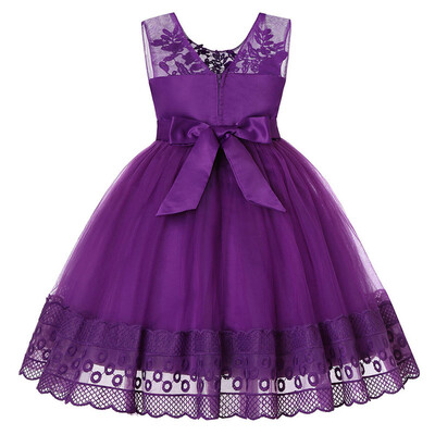 

Childrens Princess Dress Summer Bowknot Sleeveless Embroidery Childrens Pengpeng Performing Dresses Girl Dress