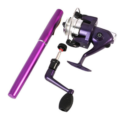 

Outdoor Mini Camping Travel Baitcasting Telescopic Pocket Pen Shape Fishing Rod Reel Fishing line