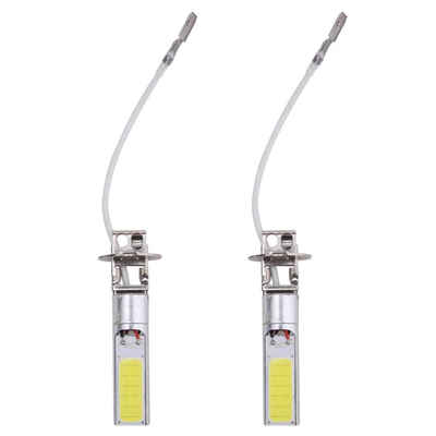 

2PCS H3 COB Automobile LED Bright White 6000K Car Auto Double-sided Fog Lights Kit Lamps Bulbs Set 12V