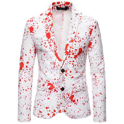 

Toponeto Mens Autumn And Winter New Fashion Casual Christmas Printing Long Sleeve Suit