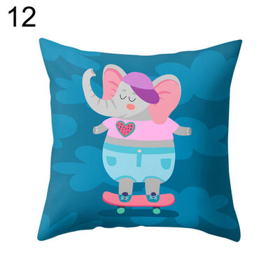 

Cartoon Elephant Tiger Animal Throw Pillow Case Cushion Cover Bedding Articles