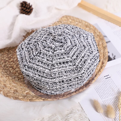 

Children Baby Hats for Girl Fashion Classic Retro Style Plaid Autumn Berets Hat