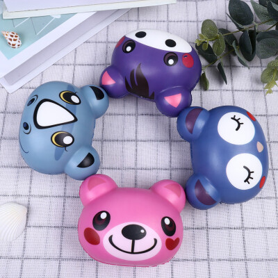 

YIWULA4Pcs Cartoon Animal Cute Spun Slow Rising Scented Stress Relief Bear Toy