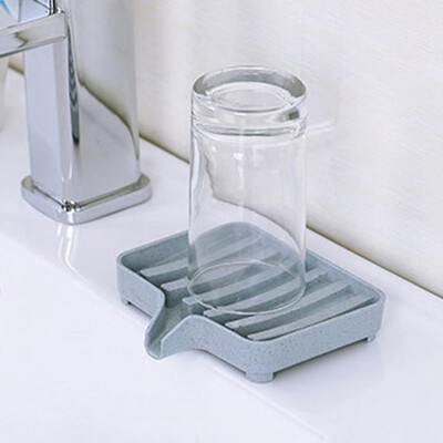 

Flexible Bathroom Soap Dish Storage Holder Rack Soapbox Plate Tray Drain US