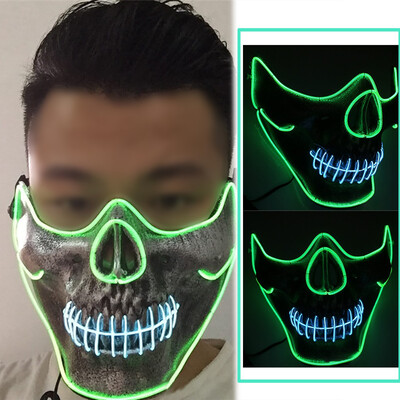 

Siaonvr Christmas Party Glow Mask Glowing Horror Mask Glowing Role Playing Mask