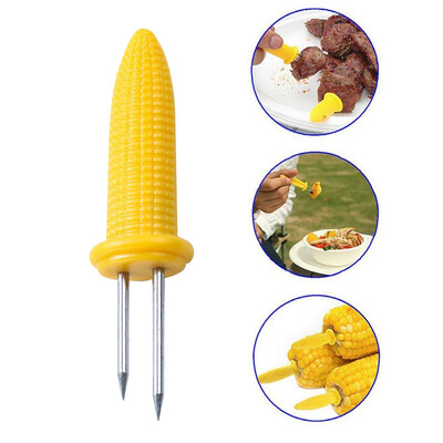 

Toponeto 12PCS Corn On The Cob Holders Stainless Steel BBQ Prongs Skewers Forks Party