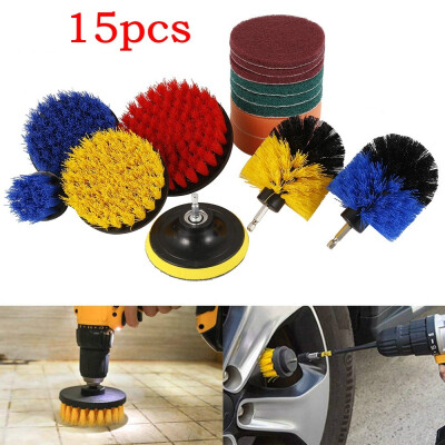 

15pcs Power Scrubber Drill Brush Set for Cleaning Kitchen Grout Floor Bathroom