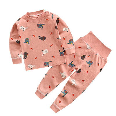 

Autumn Baby Kids Girls Boys Cute Cartoon Print Sleepwear Set Long Sleeve Blouse TopsPants Pajamas