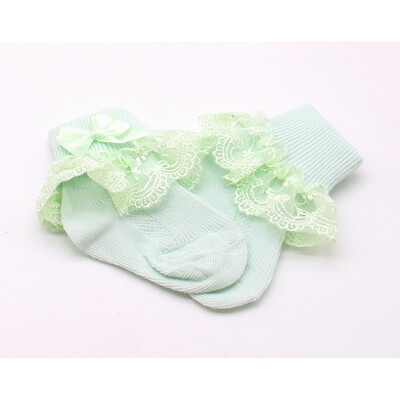 

Newborn Baby Socks Cotton Flower Print Knitted Knee Lace Socks Baby Girl Leg Warmers