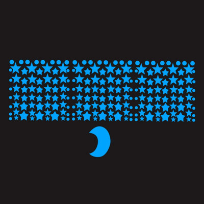 

Blue Luminous Wall Decal Sticker Set Glow in The Dark Dots Star Moon Self Adhesive Removable Sticker Home Decor Art for Bedroom