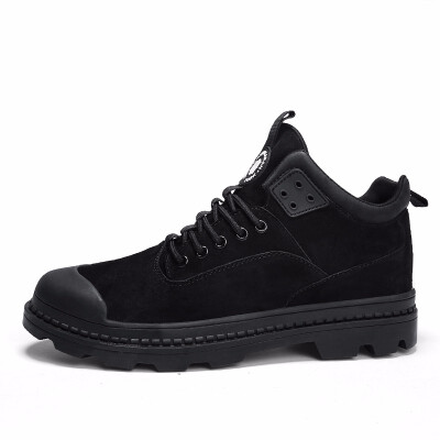 

Mens Boots Leather Casual Shoes Fashion Winter Boots Men Light Martin Boots Work Shoes Black Brown Khaki Size 39-44