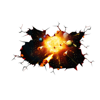 

3D Cosmic explosion Removable Wall Mural Decals for Kids Bedroom Ceiling Living Room Nursery Wall stickers
