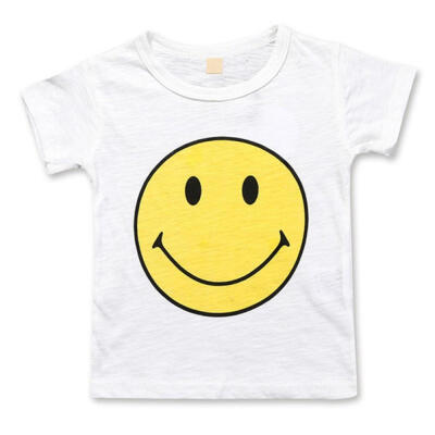 

ETOSELL Summer Kids Baby Boy Girls T-shirt Child Short Sleeve Smile Printed Cotton Casual Baby Clothing Tops T-Shirts 1-7 Years