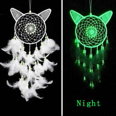 

Wind Chimes Hanging Decorations Luminous Stone Christmas Dream Catcher Wind Chimes Cat Dreamcatcher Decorations For Home