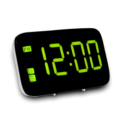 

Gobestart Large LED Digital Alarm Snooze Clock Voice Control Time Display 5in Screen