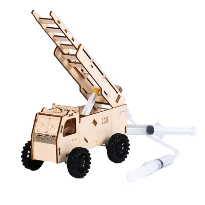 

Interesting Scientific Experiment Technology Small-scale Manufacturing Handmade Material Hydraulic Fire Truck Model