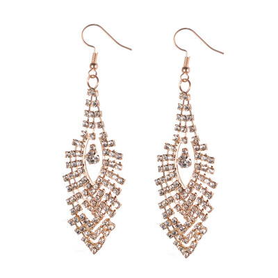 

Popular Rhinestone Drop-shaped Ear Studs Earrings Exquisite Jewelry Gift