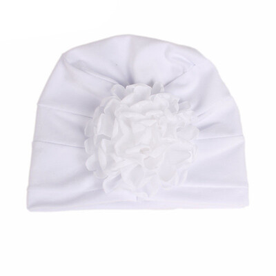 

Newborn Baby Elastic Hats Girls Solid Flower Design Boys Soft Caps Infant Turban Hats Caps 0-3Y
