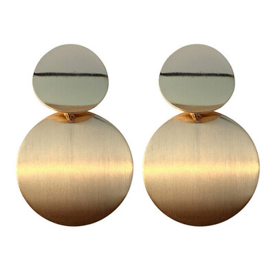 

Charm Black Earrings Trendy Two Smooth Round Earrings Women Jewelry Hot