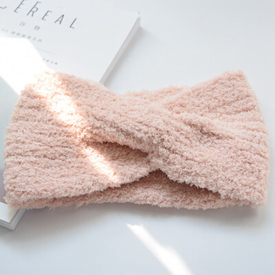 

Solid Color Stretchy Sport Headband Autumn Winter Warm Cotton Knit Headband