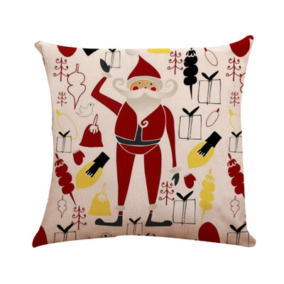 

Tailored Christmas Car Linen Cushion Cover Throw Pillow Case Sofa Bed Home Decor