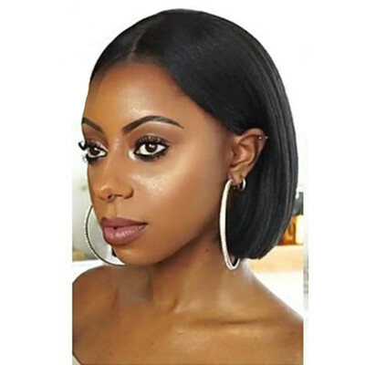 

Gobestart Lady Girl Bob Wig Womens Short Straight Bangs Full Hair Wigs Cosplay 10 inches