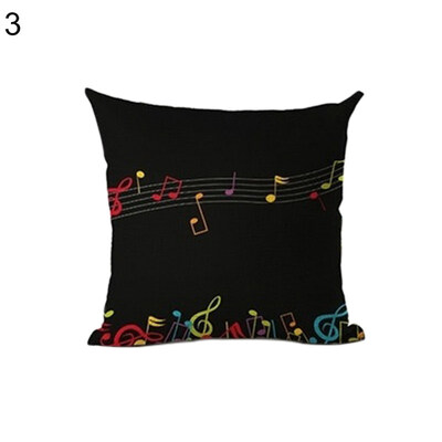 

Piano Music Note Linen Pillow Case Cushion Cover Sofa Bedroom Car Decoration