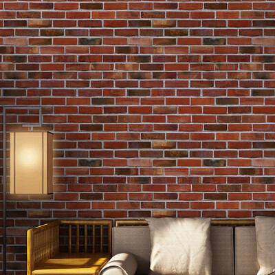 

Gobestart Simulation Brick Stone Rustic Effect Self-adhesive Wall Sticker Home Decor A