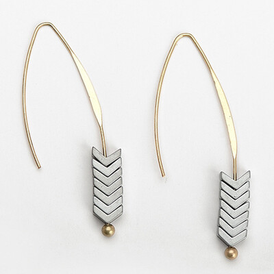 

Natural Stone Simple Earrings Zinc Alloy Geometric Arrow Earrings Fashion Jewelry Bohemian Earrings For Women