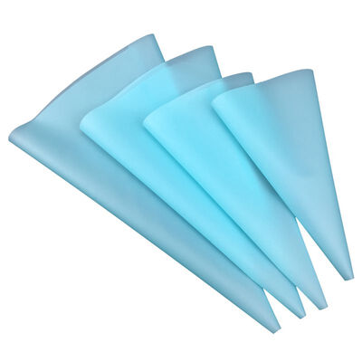 

4 color optional silicone pastry bag 4pcspack mixed 4 size blue pink green white cake decoration baking tools without nozzles
