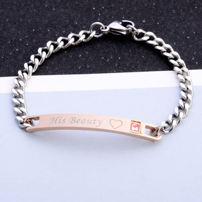 

Men&Women Edition Student Simple Bracelet His Beauty Her Beast Pair Bracelet Student Bracelet