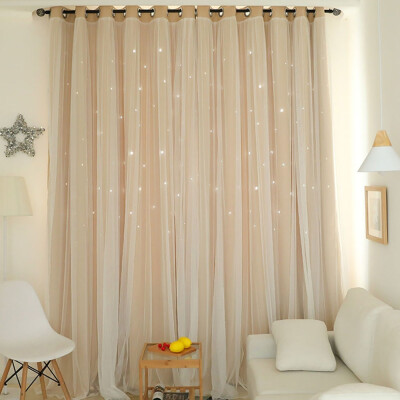 

1PCS Hotel Apartment House Universal Full Blackout Curtain Double-decker Nordic Style Bedroom Living Room Curtain