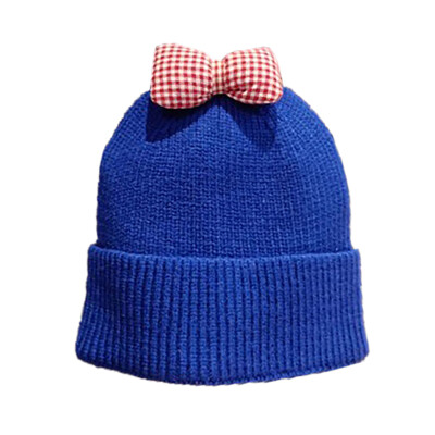 

New Newborn Boys Girls Cute Autumn Winter Warm Kids Baby Bowknot Design Hats Wool Hemming Caps Baby Hats Newborn Unisex