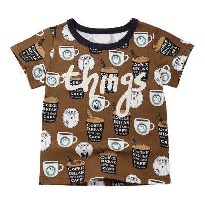 

1PC Kids Clothes Boys Girl Summer Cotton Cartoon Letter Print T-shirt Tops Blouse Short Sleeve Casual Tee Shirts for Kids