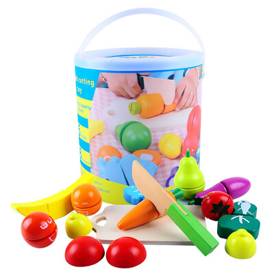 

Children Pretend Role Play House Toy Cutting Fruit Wooden Vegetables Food Kitchen Baby Kids Early Educational Toys