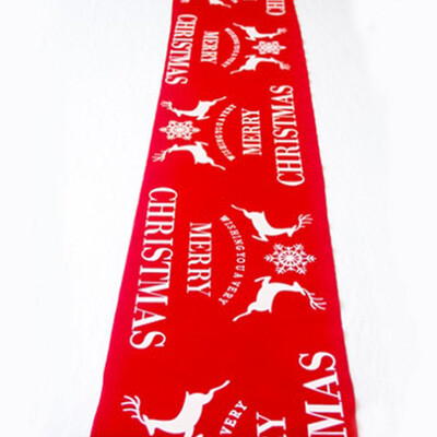 

Christmas Dining Table Cotton Flag Xmas Party Venue Banquet Home Decor
