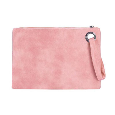 

Women Faux Leather Solid Color Clutch Envelope Bag Large Capacity Handbag Gift