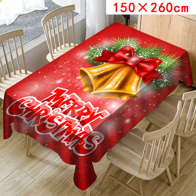 

Tailored Christmas Tablecloth Print Rectangle Table Cover Holiday Party Home Decor