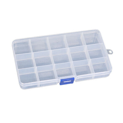 

151024 Grid Adjustable Plastic Jewelry Storage Box Case Craft Organizer Compartment Transparent Medicine Box Home Storage Case