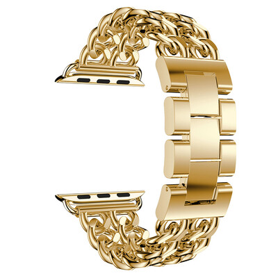 

〖Follure〗Double Row Cowboy Chain Metal Watch Band For Apple Watch Series 4 44mm