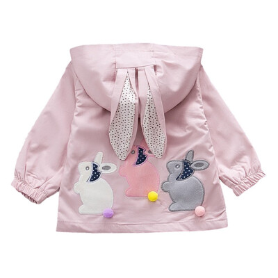 

Autumn Baby Girl Warm Coat Jackets Toddler Girl Cute Rabbit Hooded Outerwear Clothes