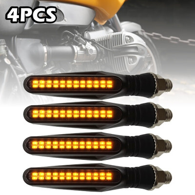 

Willstar 4pcs Double Row 24LED Running Light Universal Motorcycle Bike LED Turn Signal Flasher Amber Indicator Light