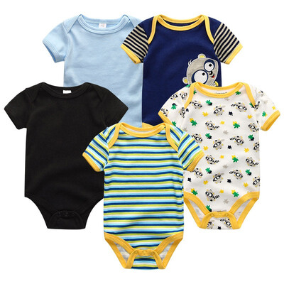

5PCSLot Baby Bodysuits Newborn For Babies 0-12M Infant Baby Girls Clothes Jumpsuit Rompers Baby Boys Clothes Clothing Sets Cotton