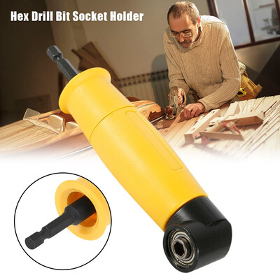 

Willstar 1PCS Right Angle Extension Driver Drill Shank 14" Hex Drill Bit Socket Holder