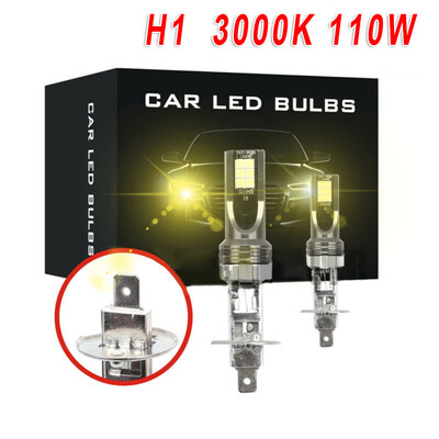 

CA H1 Yellow LED Fog Light Conversion Kit Bulbs High Power 3000K 110W Headlights