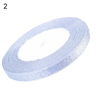 

25Yards Glitter Golden Silver Ribbons Christmas Party Wrapping DIY Decoration