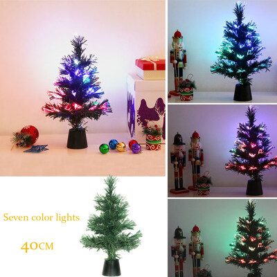 

Gobestart Christmas Tree Night Lamp Colorful Glowing LED Fiber Light Party Home Decor Gift